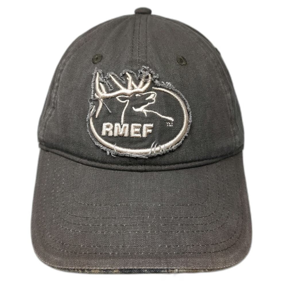 Outdoor Cap Baseball Cap Brown One Size RMEF Elk Frayed Patch Camo Underbrim Hat